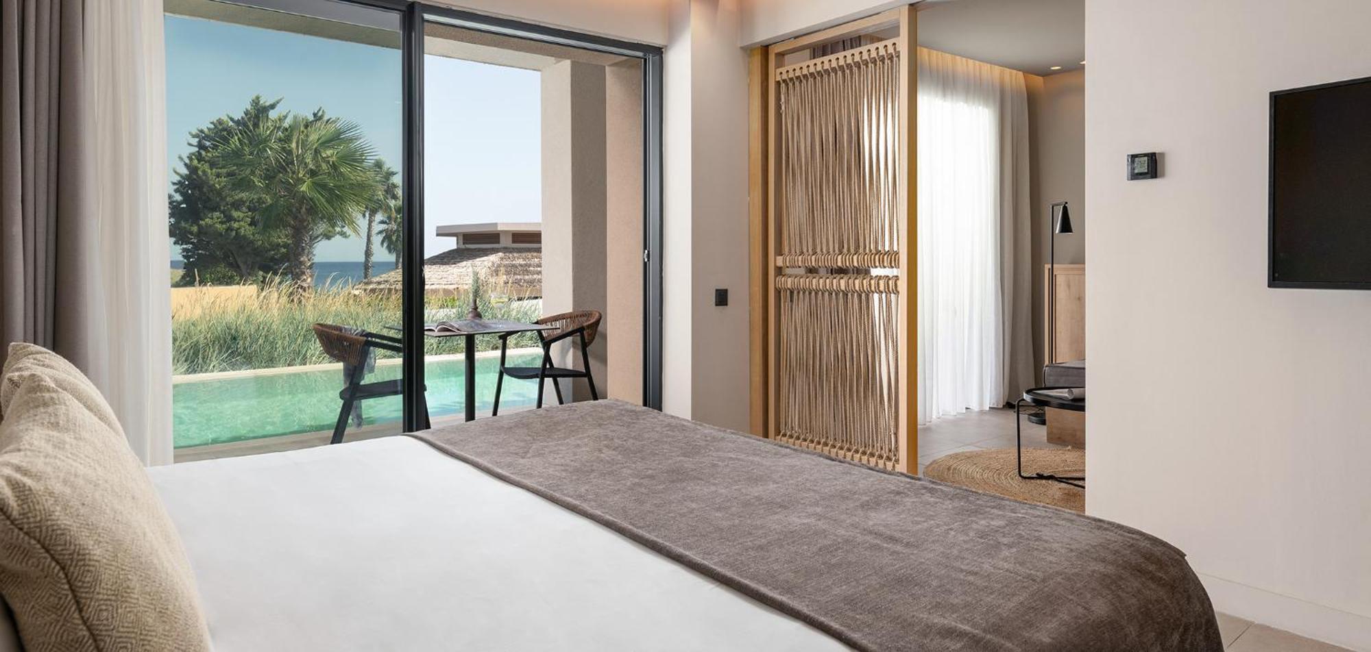 Helea Lifestyle Beach Resort Kallithea  Bagian luar foto A room at the hotel