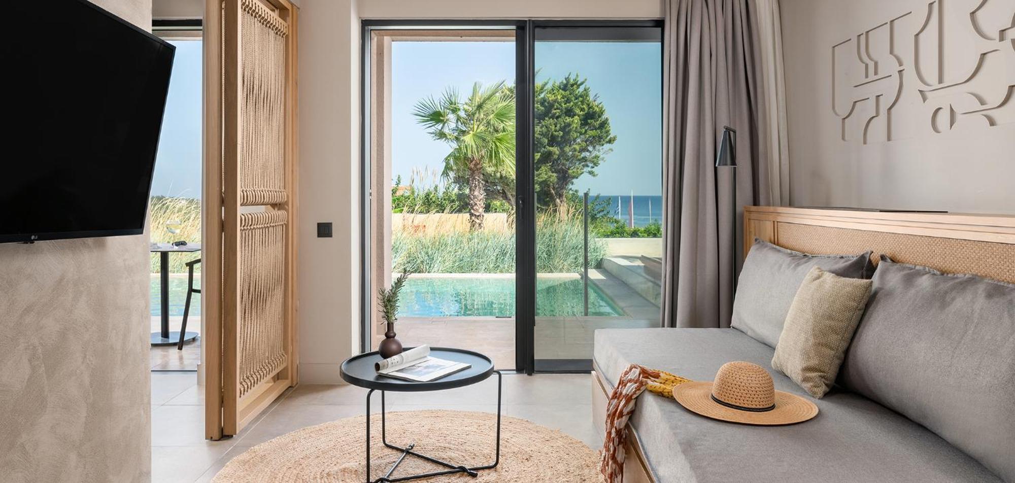 Helea Lifestyle Beach Resort Kallithea  Bagian luar foto A room at the hotel